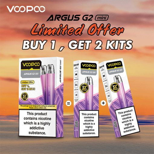 VooPoo Argus G2 Mini Pod Violet Pink 2db