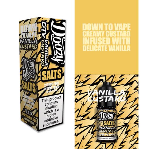 Doozy Vape Co Salts Vanilla Custard 10ml 20mg/ml nicsalt