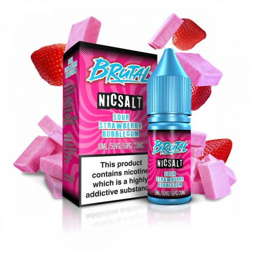 Just Juice Brutal Sour Strawberry Bubblegum 10ml 20mg/ml nicsalt