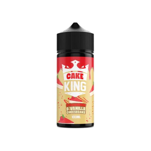 King E-Liquids Cake King Strawberry & Vanilla Cheesecake 100ml shortfill