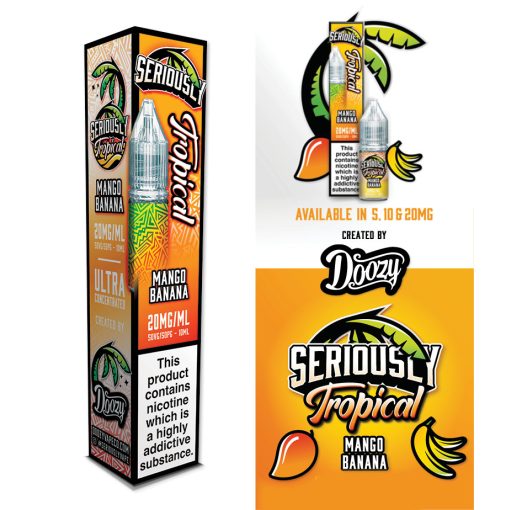 Doozy Vape Co Seriously Tropical Mango Banana 10ml 10mg/ml nicsalt