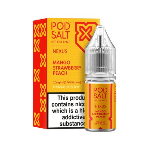 Pod Salt Nexus Mango Strawberry Peach 10ml 10mg/ml nicsalt