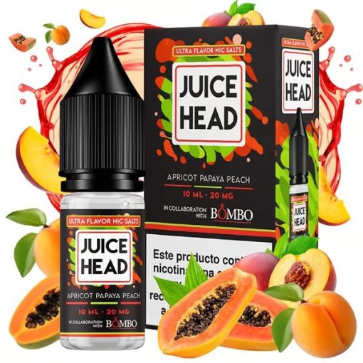 Juice Head X Bombo Apricot Papaya Peach 10ml 10mg/ml nicsalt