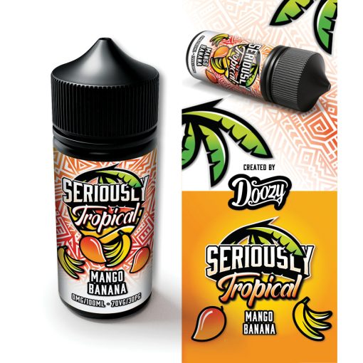 Doozy Vape Co Seriously Tropical Mango Banana 100ml shortfill