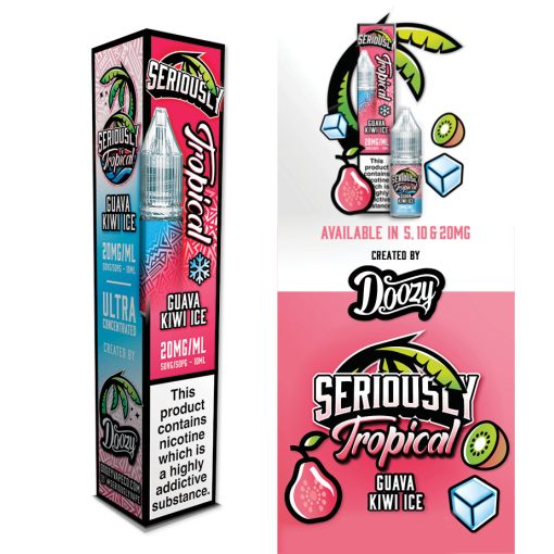 Doozy Vape Co Seriously Tropical Guava Kiwi Ice 10ml 10mg/ml nikotinsó