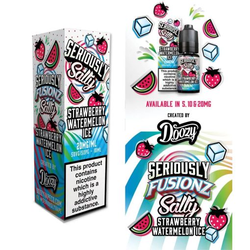 Doozy Vape Co Seriously Fusionz Strawberry Watermelon Ice 10ml 20mg/ml nikotinsó