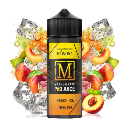 Magnum Vape Pod Juice X Bombo Peach Ice 100ml shortfill