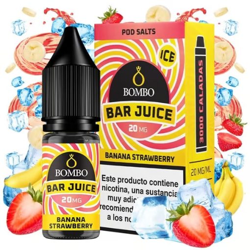 Bombo Bar Juice Banana Strawberry 10ml 10mg/ml nikotinsó