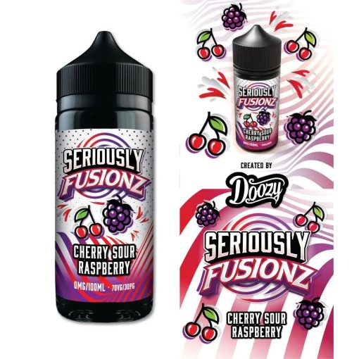 Doozy Vape Co Seriously Fusionz Cherry Sour Raspberry 100ml shortfill