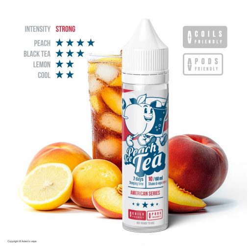 Adam's Vape Peach Ice Tea 10ml longfill