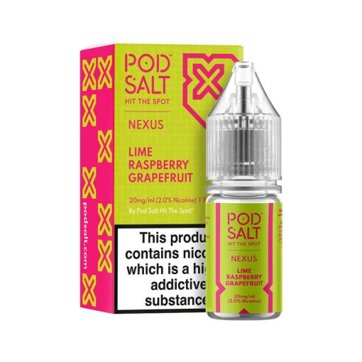 Pod Salt Nexus Lime Raspberry Grapefruit 10ml 10mg/ml nicsalt