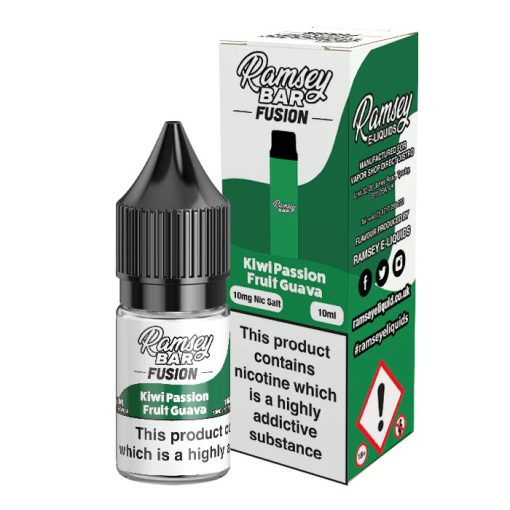 Ramsey Bar Fusion Kiwi Passion Fruit Guava 10ml 10mg/ml nikotinsó