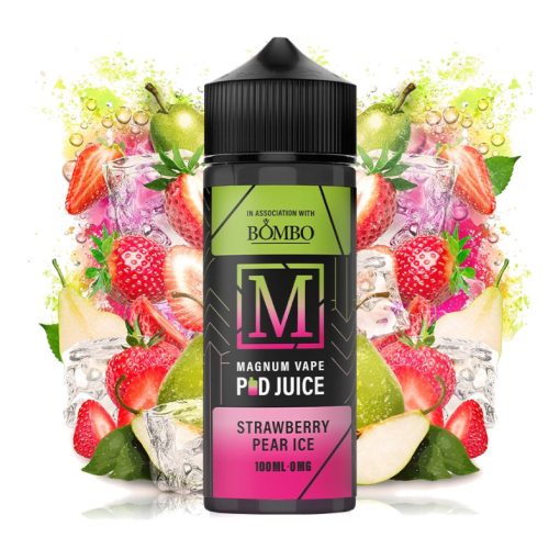 Magnum Vape Pod Juice X Bombo Strawberry Pear Ice 100ml shortfill