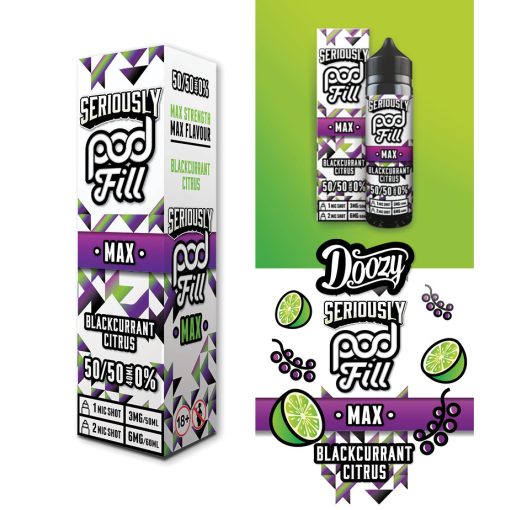 [Kifutott] Doozy Vape Co Seriously Pod Fill Max Blackcurrant Citrus 40ml shortfill