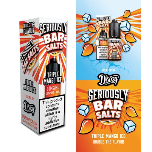 Doozy Vape Co Seriously Bar Salts Triple Mango Ice 10ml 10mg/ml nicsalt