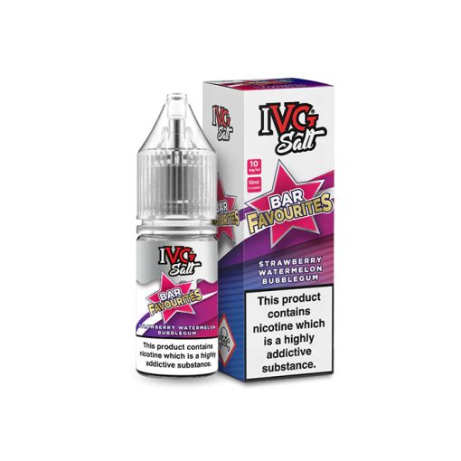 IVG Bar Favourites Strawberry Watermelon Bubblegum 10ml 10mg/ml nikotinsó