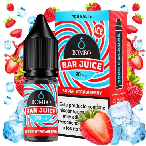 Bombo Bar Juice Super Strawberry 10ml 10mg/ml nikotinsó