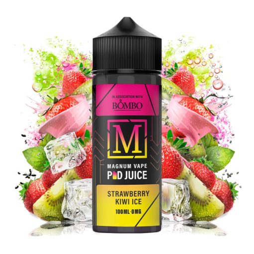 Magnum Vape Pod Juice X Bombo Strawberry Kiwi Ice 100ml shortfill