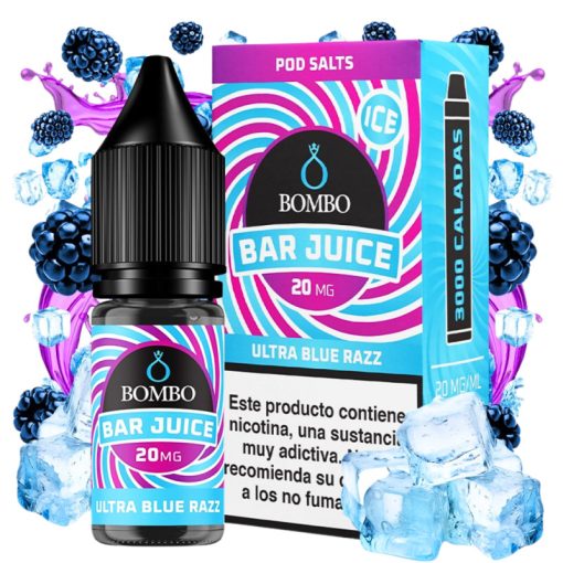 Bombo Bar Juice Ultra Blue Razz 10ml 20mg/ml nikotinsó