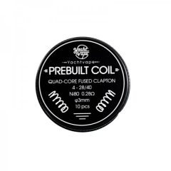   Yachtvape Prebuilt Coil Quad Core Fused Clapton Ni80 0,28ohm (10db)