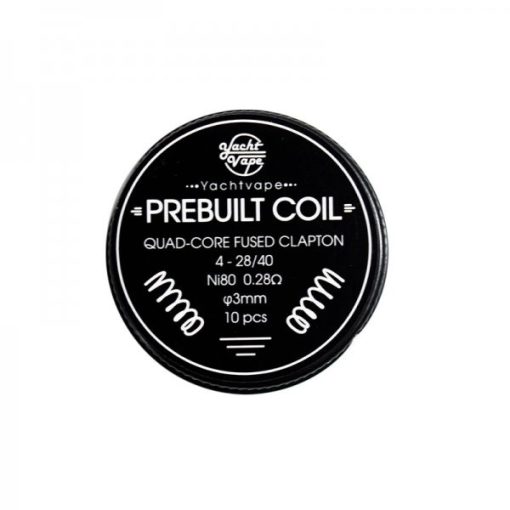 Yachtvape Prebuilt Coil Quad Core Fused Clapton Ni80 0,28ohm (10db)