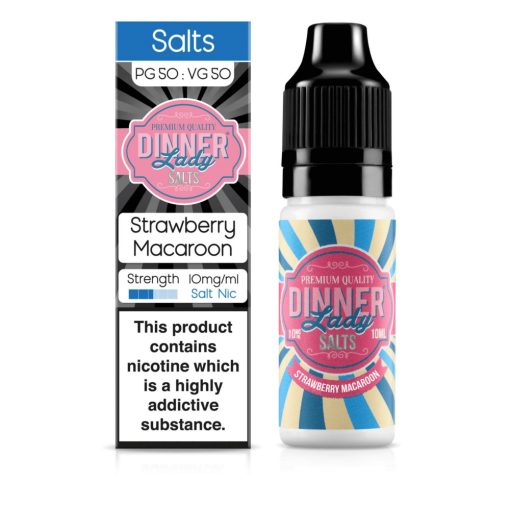 Dinner Lady Strawberry Macaron 10ml 10mg/ml nicsalt