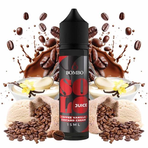 Bombo Solo Juice Coffee Vanilla Custard Cream 15ml longfill