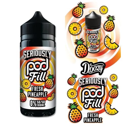 Doozy Vape Co Seriously Pod Fill Fresh Pineapple 100ml shortfill