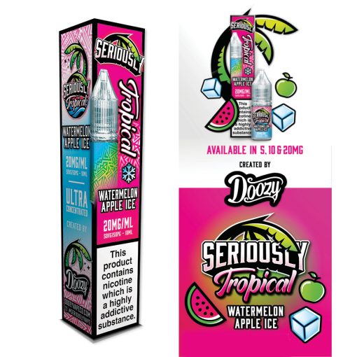 Doozy Vape Co Seriously Tropical Watermelon Apple Ice 10ml 10mg/ml nikotinsó