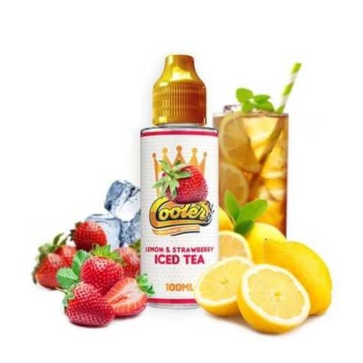 Donut King Cooler Lemon and Strawberry Iced Tea 100ml shortfill