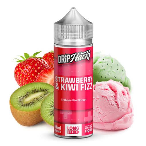 [Kifutott] Drip Hacks Strawberry & Kiwi Fizz 10ml aroma