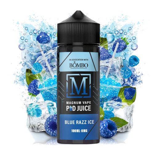 Magnum Vape Pod Juice X Bombo Blue Razz Ice 100ml shortfill