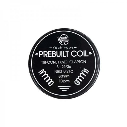 Yachtvape Prebuilt Coil Tri Core Fused Clapton Ni80 0,21ohm (10db) C5