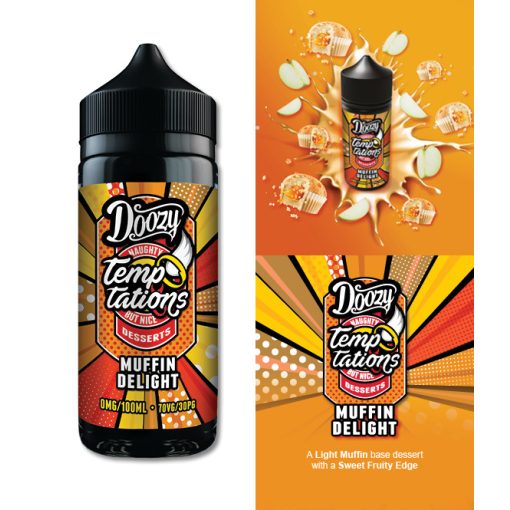 Doozy Vape Co Temptations Muffin Delight 100ml shortfill