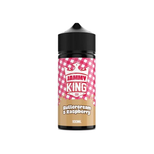 King E-Liquids Jammy King Buttercream & Raspberry 100ml shortfill