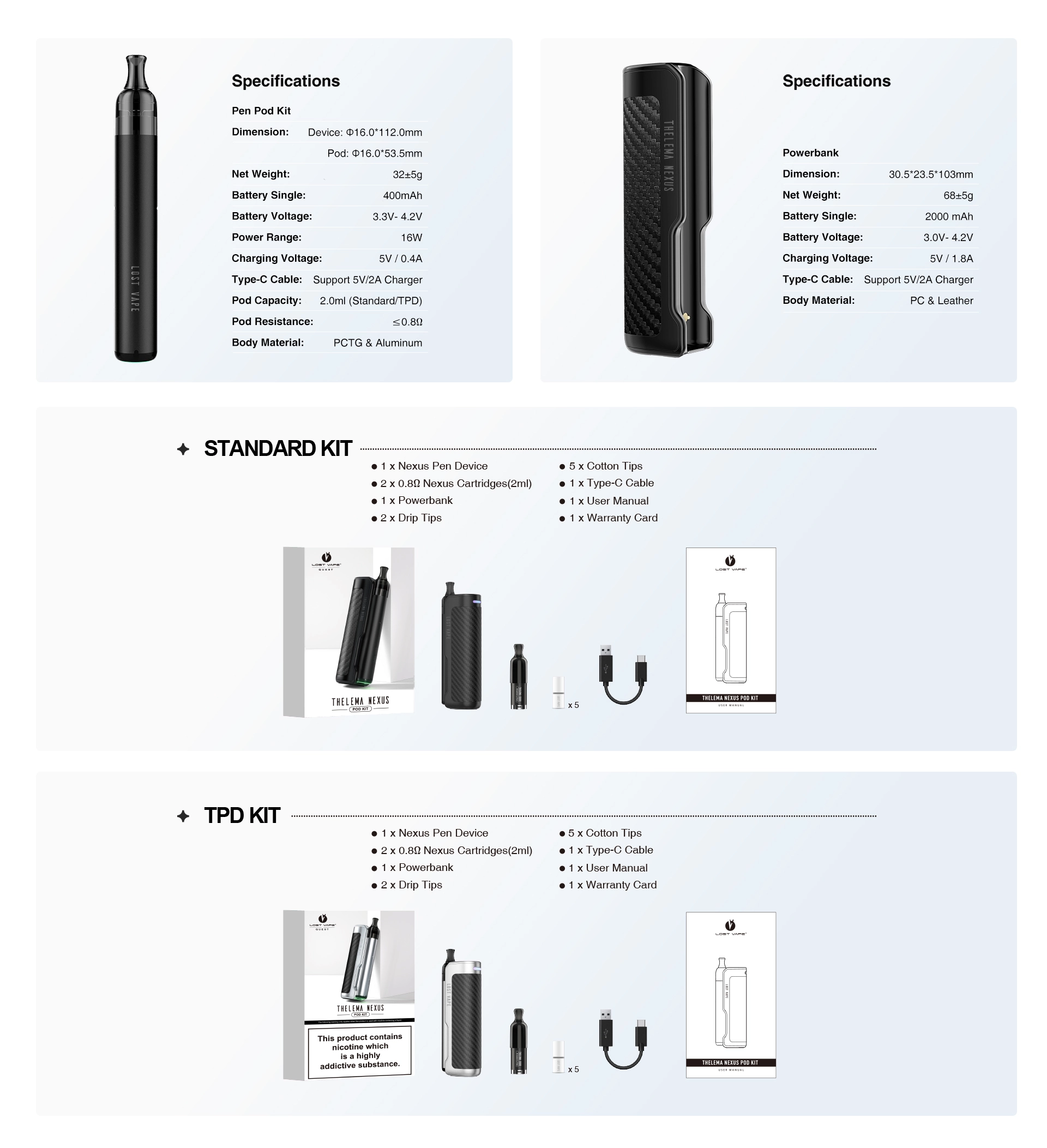 Lost Vape Thelema Nexus Pod Kit