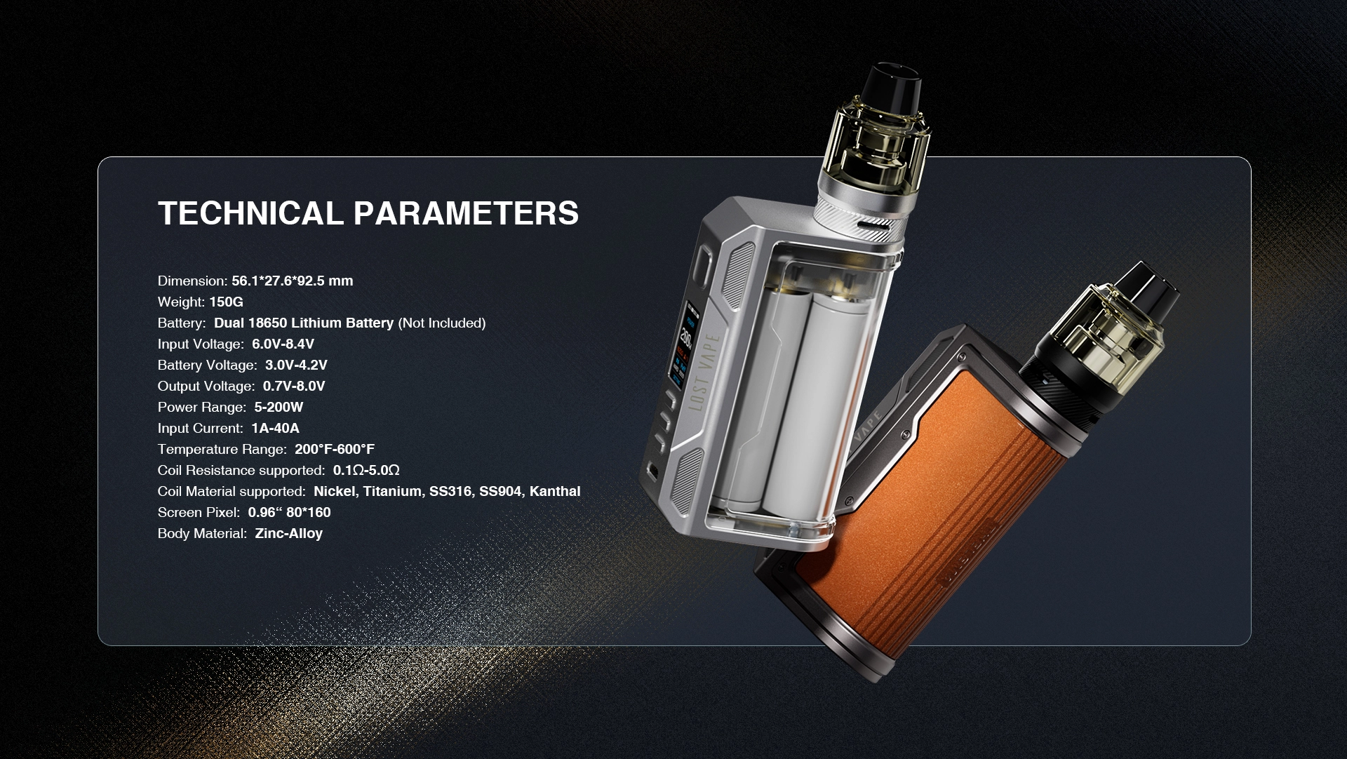 Lost Vape Thelema Quest 200W Mod