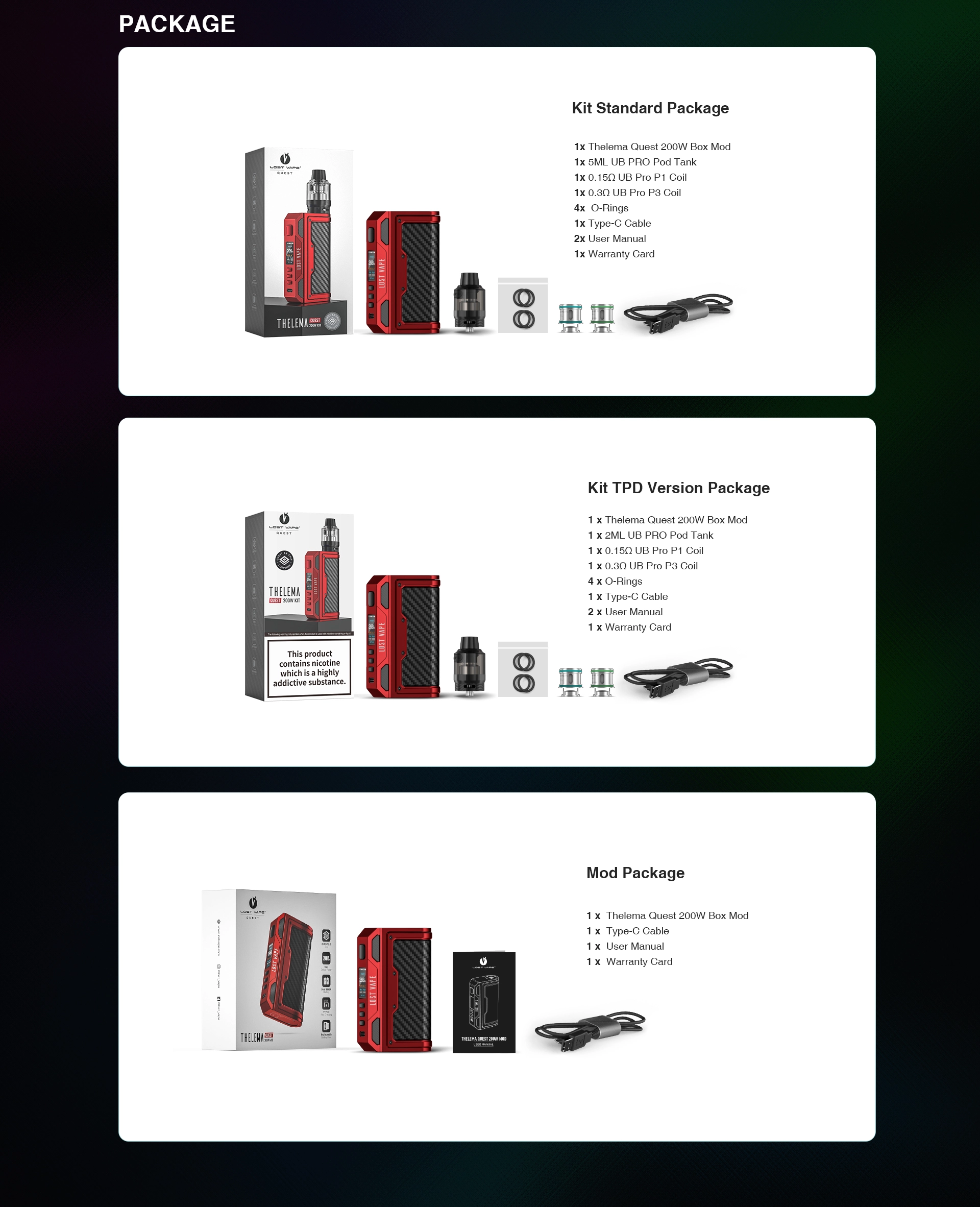 Lost Vape Thelema Quest 200W Mod